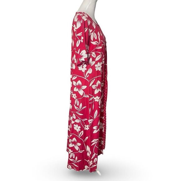 MARISOL Polka-Dot & Floral Dress, Layered Look, Retro Style, Red & White, Size L - Picture 7 of 9